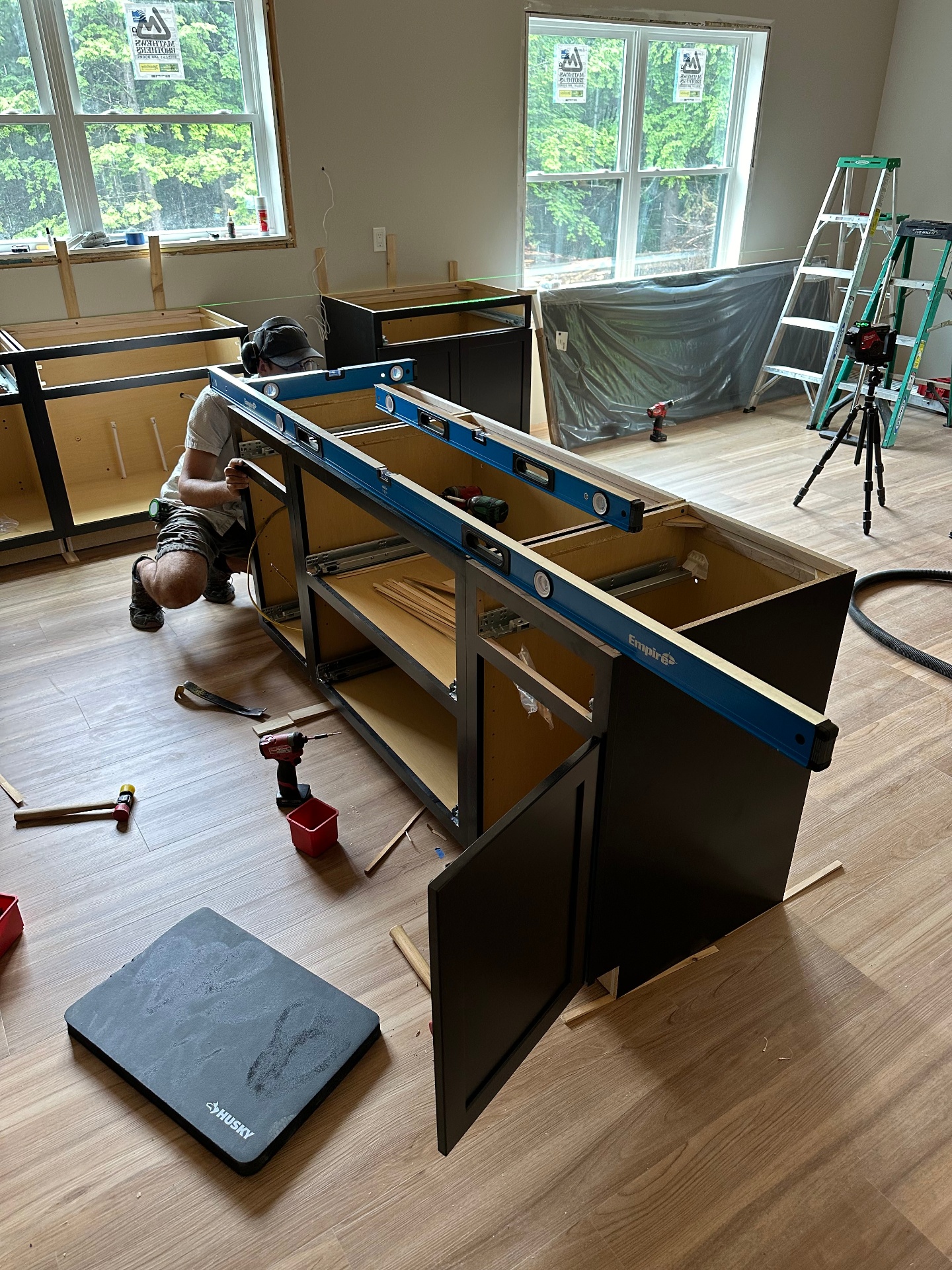 Custom barndominium kitchen remodel in Conway NH by Valley Builders