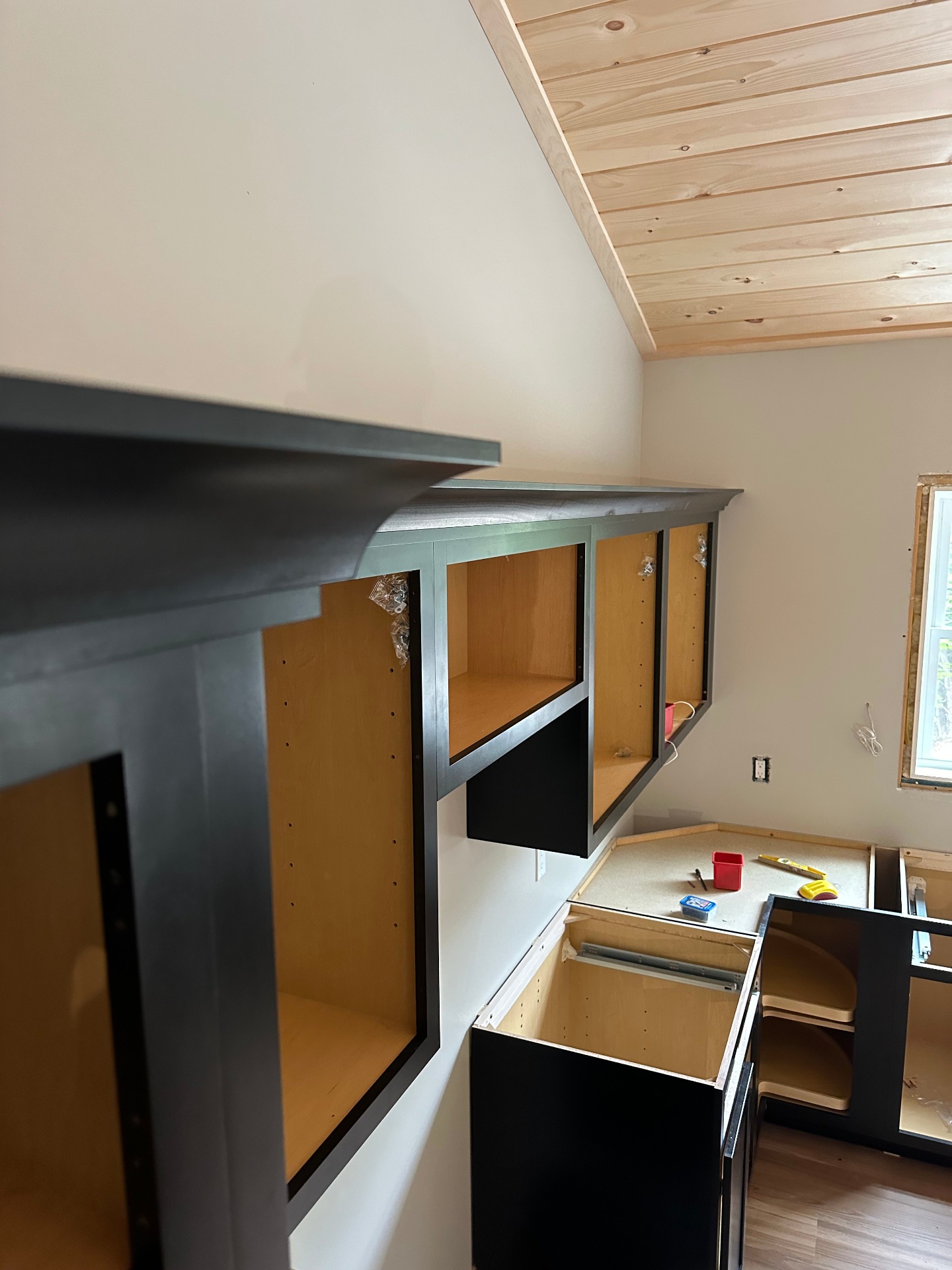 Custom barndominium kitchen remodel in Conway NH by Valley Builders