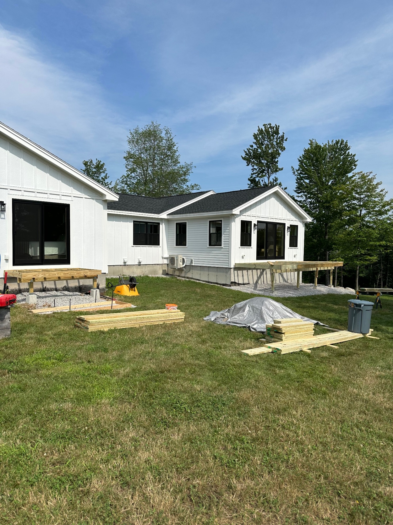 Custom Ipe hardwood deck construction in the Mount Washington Valley by Valley Builders