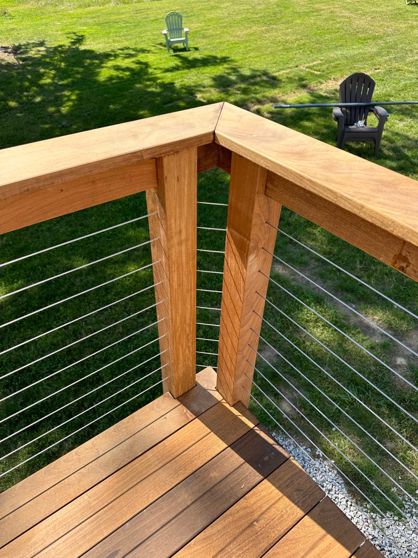 Custom Ipe hardwood deck construction in the Mount Washington Valley by Valley Builders